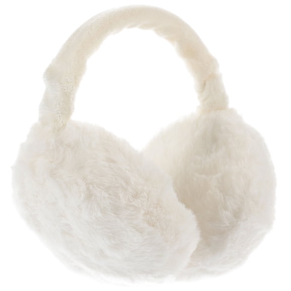 Milisten Cute White Womens Earmuffs Warm Furry Ear Cover Lightweight and Stylish