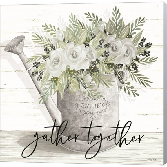 Great Art Now Gather Together Watering Can by Cindy Jacobs, Canvas Wall Art, 12W x 12H