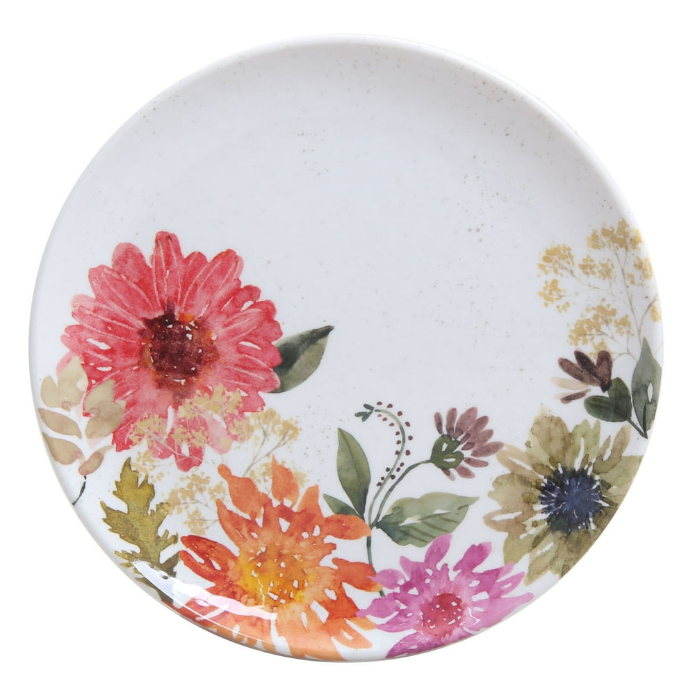 Better Homes & Gardens Outdoor Melamine Flower Pattern Dinner Plate