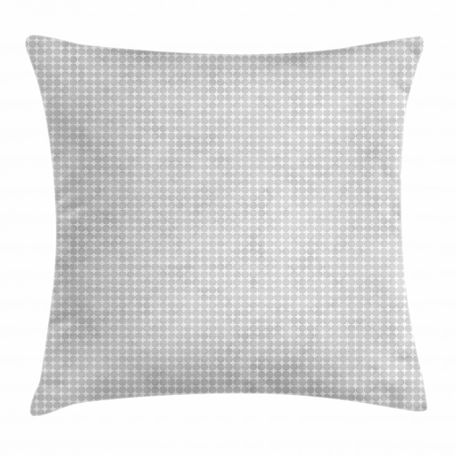 Grey Throw Pillow Cushion Cover, Small Repeating Polka Dot Pattern