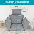 thumbnail image 5 of Chair Cushion Mat, Patio Hanging Seat Pad for Courtyard Patio Hammock Swing, Grey, 5 of 8