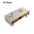 thumbnail image 1 of stanreset 1/2/3/5 Cotton Linen Tablecloth with Side Storage Pocket Rectangular TV Cabinet Mat Tea Desktop Fringe Waterproof Table Cloth for 70*180cm,Beige 1 Pc, 1 of 6