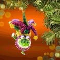 thumbnail image 2 of Jester Aligator Mardi Gras Holiday Ornament December Diamonds, 2 of 6