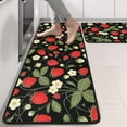 thumbnail image 2 of Kitchen Rugs Sets Of 2,Strawberry Plants Fruit Flower Leaf Anti Fatigue Kitchen Mat Rugs Non Slip Washable,Decorative Kitchen Floor Mats for Kitchen,Sink,Laundry,17"x47"+17"x47", 2 of 5