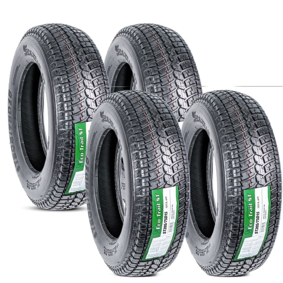 eCustomrim 4-Pk ST205/75D15 Trailer Tires Bias Ply Load C 1760# 205/75D 15 2 Year Warranty