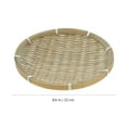 thumbnail image 2 of BESTYASH Round Woven Bamboo Basket for Home Storage Light Green 1Pcs, 2 of 6
