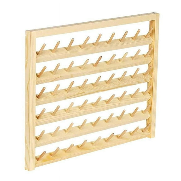 Wood Wall Hanging Thread Rack Multi-Spool Stand Organizer Embroidery Sewing Storage Holder Knitting Hair-braiding Tool Decorations