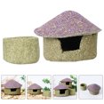 thumbnail image 4 of 1 set of Small Pet Hideaway Hut Rabbit Molar Toy Guinea Pig Hideout House Basin, 4 of 5