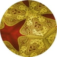thumbnail image 1 of Ahgly Company Machine Washable Indoor Round Transitional Mahogany Brown Area Rugs, 8' Round, 1 of 7