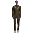 thumbnail image 5 of Nuevos trajes amarillos para hombre, último diseño, solapa, un botón, informal, ajustado, traje para hombre, negocios, boda, novio, elegante, 2 piezas, chaqueta, pantalones, 5 of 5