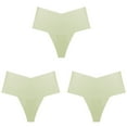thumbnail image 2 of qolati 3 Pack Seamless Briefs Underwear for Women Soft Cheeky Bikini No Show Ice Silk Underwear Ladies V-Waist Hipsters Panties, 2 of 6