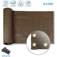 thumbnail image 2 of Paradise Brown 35" In X 193'Ft Deluxe Outdoor Privacy Screen Net Mesh For Deck, Balcony Or Swimming Pool Privacy Screen Fence Apartments Railing Cover Heavy Duty Mesh Windscreen Backyard, 2 of 2