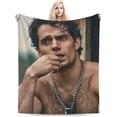 thumbnail image 6 of Henry Cavill Fleece Blanket for Couch - Throw Blanket Lightweight Henry Cavill Merch Super Soft Cozy Luxury Bed Blanket Microfiber and Throws for Sofa, Black, throw-01, 6 of 6
