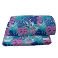 thumbnail image 4 of Leaf Foot Rest, Digital Neon Vivid Colored Island Oceanic Flowers and Leaves, Non-Slip Backing Adjustable Ergonomic Memory Foam Leg Support for Office, Turquoise Dark Blue, by Ambesonne, 4 of 5