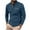 #H-Blue, variant on ZHYou Men Long Sleeve Henley Shirt Contrast Inner Placket Chest Pocket Slim Fit Dress Tops,Blue,3XL