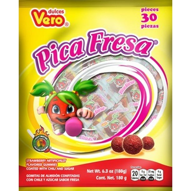 Dulces Vero Pica Fresa, 100 ct, 6.3 oz