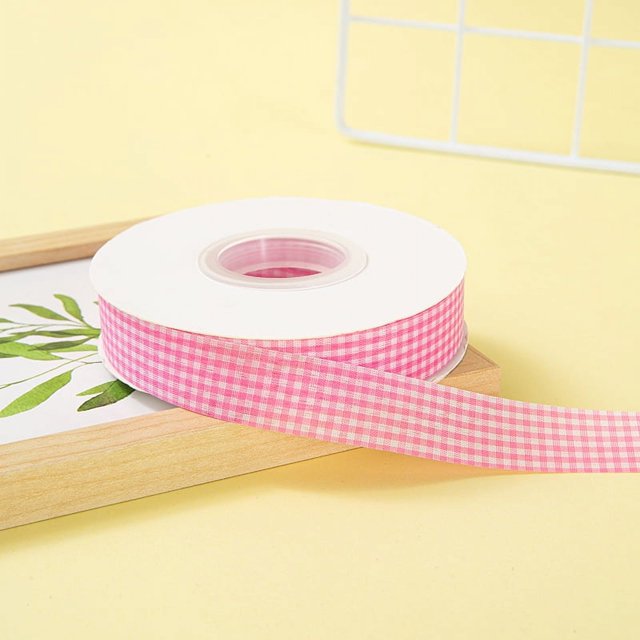 Cinta de rayas Cinta de cuadros a rayas Tejido de poliéster para Navidad Bodas Manualidades DIY Envoltura de regalos Ramos Decoración de pasteles