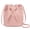 Pink, variant on Women Bucket Bag Solid Color Faux Leather Large Capacity Drawstring Casual Waterproof Ladies Crossbody Bag Purse Daily Life