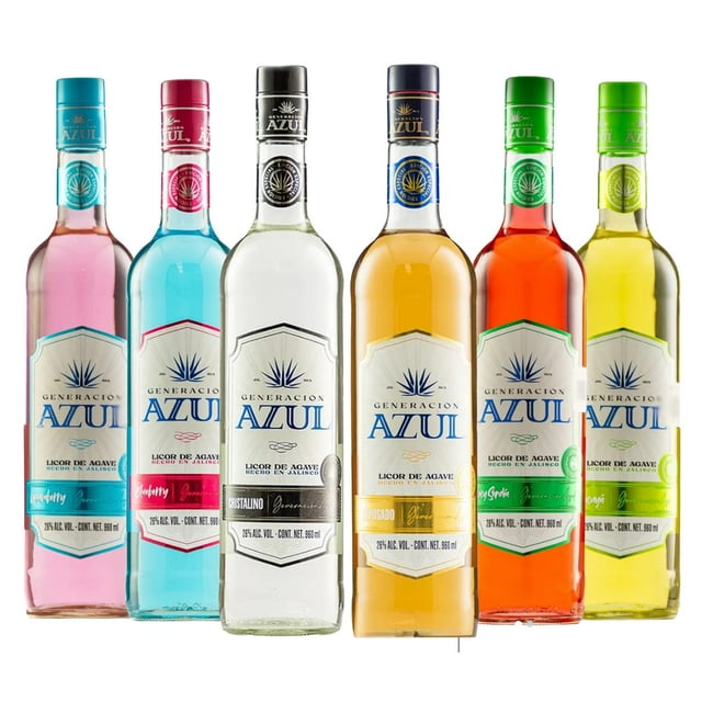 Six Pack Licor de Agave Generación Azul Surtido 960 Ml Generación Azul Licor de Agave