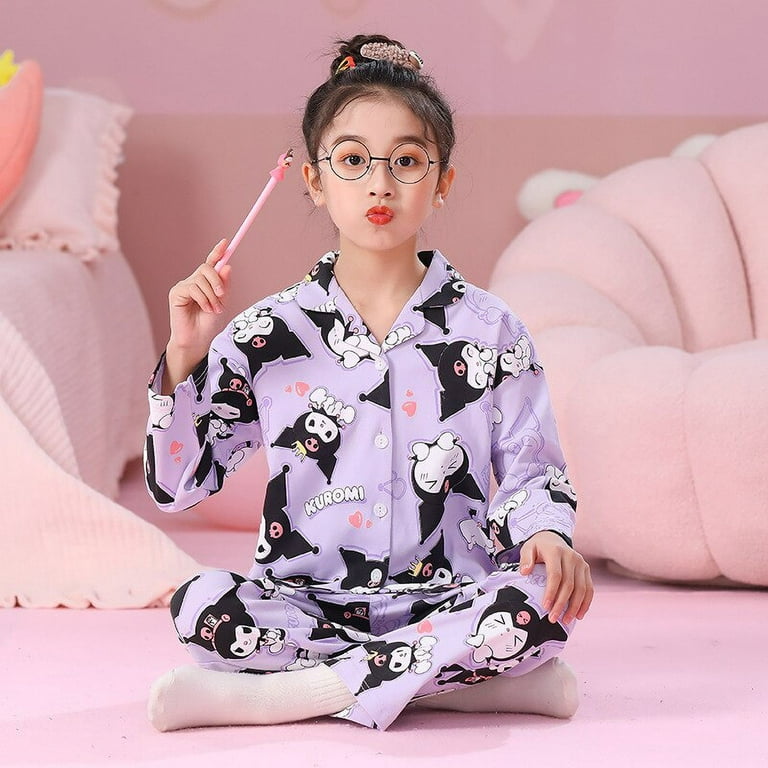 Kawaii Sanrio My Melody Kids Pajamas Sets Cartoon Cinnamoroll Girls Home  Clothing Anime Kuromi Boys Sleepwear Children Clothing