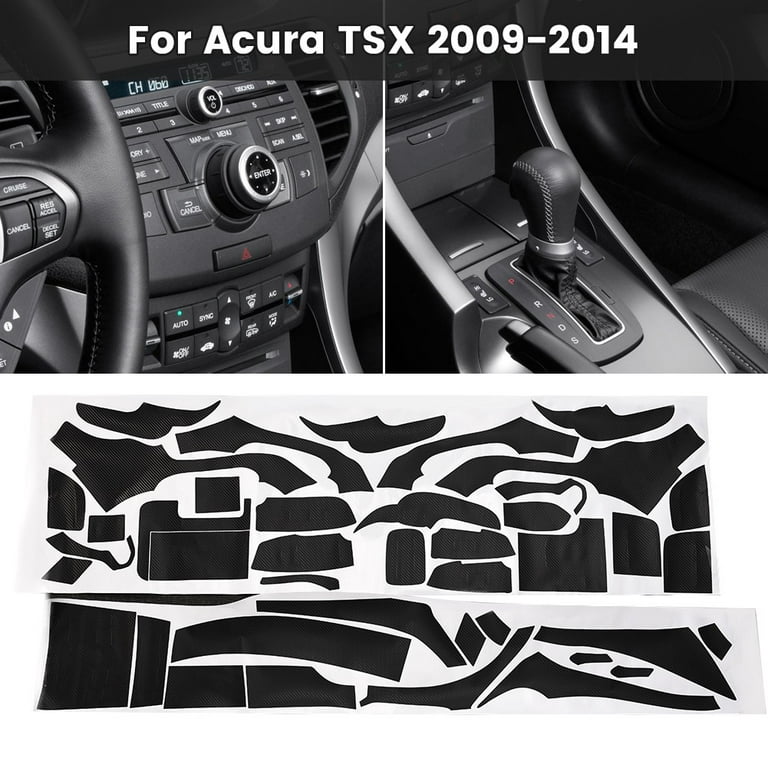 38Pcs Carbon Fiber Car Interior Decor Trim Sticker Decal For Acura TSX  2009-2014 