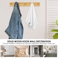 thumbnail image 2 of Grusce 2PCS Wall Mounted Coat Rack with 5 Hooks, Wood Wall Hook Rack, Modern Scandinavian Home Decor for Entryway Living Room Jacket Scarf Bag Towel Hat, 2 of 9