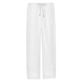 thumbnail image 5 of Ketyyh-chn99 Big and Tall Pants Relaxed Fit Elastic Waist Pants for Men 2023 White,L, 5 of 5