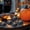 Black, variant on Gzhgfqoyut Mini Flocked Pumpkins Assorted Colors for Halloween Thanksgiving Tabletop Vase Filler Decor