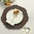 thumbnail image 6 of Efavormart 6 Pack | 13" Rustic Brown Wooden Textured Acrylic Charger Plates With Scalloped Rim, 6 of 11