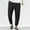 #213-Black, variant on Handshe Men's Lightweight Breathable Stretch Hiking Pants with Drawstring Gusseted Pockets and Elastic Waist Quick-Dry Outdoor Cuffed Ankles Sweatpants,Plus Size