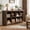 Brown Oak, variant on Homieasy 8-Cube Organizer, 50'' Width Cube Bookcase with Power Outlet and 9 Open Storage Shelves for Living Room, Bedroom, Walnut
