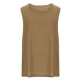 thumbnail image 4 of Timegard Camisoles en Coton et Lin pour Femmes Col Rond Fente Latérale Sans Manches Légères Décontractées Amples, 4 of 5