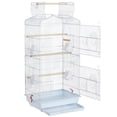 thumbnail image 4 of Renwick 41" Four Feeders Double-Door Metal Birdcage with Slide-Out Tray,White, 4 of 7
