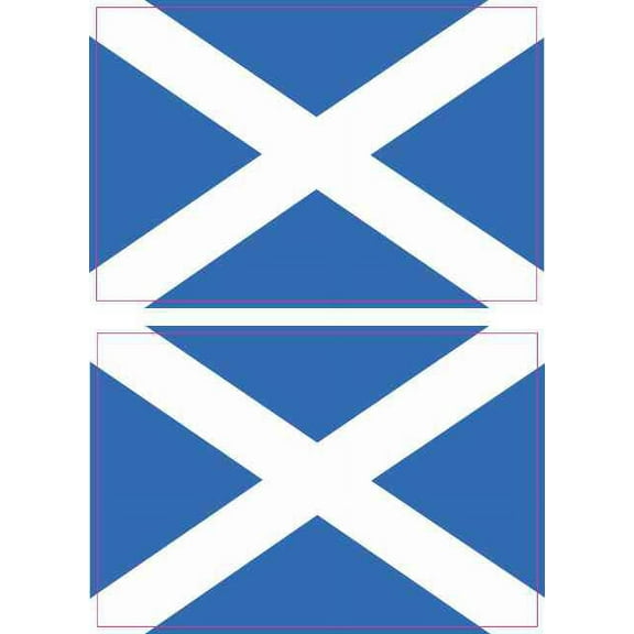 3in x 2in Scottish Flag Stickers