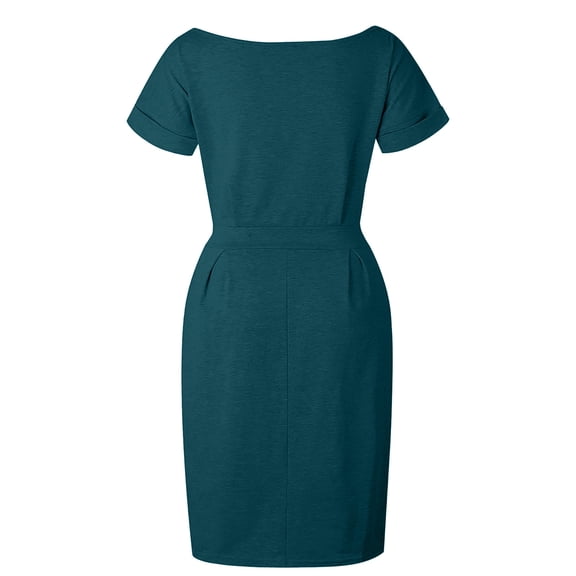 Summer Dresses for Women 2025, Casual Dresses for Women,Women's Summer Casual Dress Short Sleeve Party Evening Pocket Ladies Flowy Comfortable Stylish Versatile Lightweight Fashion