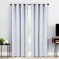 thumbnail image 6 of Superior Jaxon Blackout Curtains Set of 2, Grommet Header Curtain Panel Pair, 52"W x 84"L, Platinum, 6 of 6