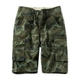 thumbnail image 3 of ZMHEGW Pants Men Male Mid Waist Pant Short Cargo Pant Camouflage Pocket Zipper Fly Shorts Trousers, 3 of 5