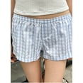 thumbnail image 3 of Musuos Women's Summer Mini Shorts Casual Loose Fitting Elastic Waist Floral/Stripe/Plaid Short Pants, 3 of 7