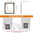 thumbnail image 3 of Puerta para perros con mosquitera para puerta corredera, apertura interior, puerta para perros de 12 x 14 pulgadas, puerta mosquitera con puerta para perros incorporada, color negro, 3 of 5