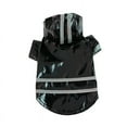 thumbnail image 1 of Zhuge Chubasquero para perros, poncho para perros con capucha transparente y 2 patas, chaqueta impermeable para perros con franja reflectante para perros pequeños, medianos y grandes (negro, XL), 1 of 4