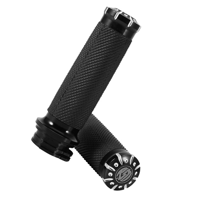 Handlebar Grips, Motorcycle Handle Handles And Ends, 1in Motorcycle Handle Bar Hand Grips For Cruiser Chopper Black US