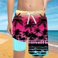 thumbnail image 2 of SGMVNU Boys Swim Trunks with Compression Liner Boys Shorts Size 10-12 Tropical Bathing Suit Tween Kids Beach Board Shorts(Size 10-12 Years,D2-Multicolour), 2 of 4