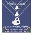 thumbnail image 1 of Mother Daughter Necklace Set Mother's Day Gifts Heart Jewelry Birthday Gifts for Mom and Daughter, 1 of 6