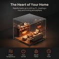 thumbnail image 6 of Electric Fireplace TV Stand for 75 inch TVs Farmhouse TV Console with 23″ Fireplace, Vintage Brown, 6 of 11