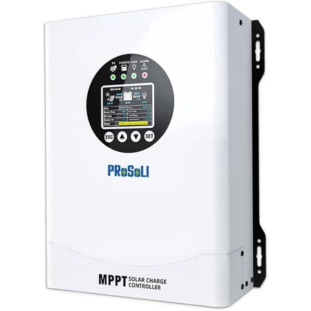 Prosoli 120A MPPT Solar Charge Controller,12V-96V Auto,230V Max PV Input,Intelligent Regulator for FLD LiFePO4 SLD GEL AGM Batteries,off Grid RV Boat Home System