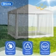 thumbnail image 4 of 10X10FT Party Tent with Mesh Sidewalls, Outdoor Canopy Tent, Heavy Duty Party Tent, Wedding Canopy Patio, Sun Shade Shelter Canopy for Parties, White, 4 of 7