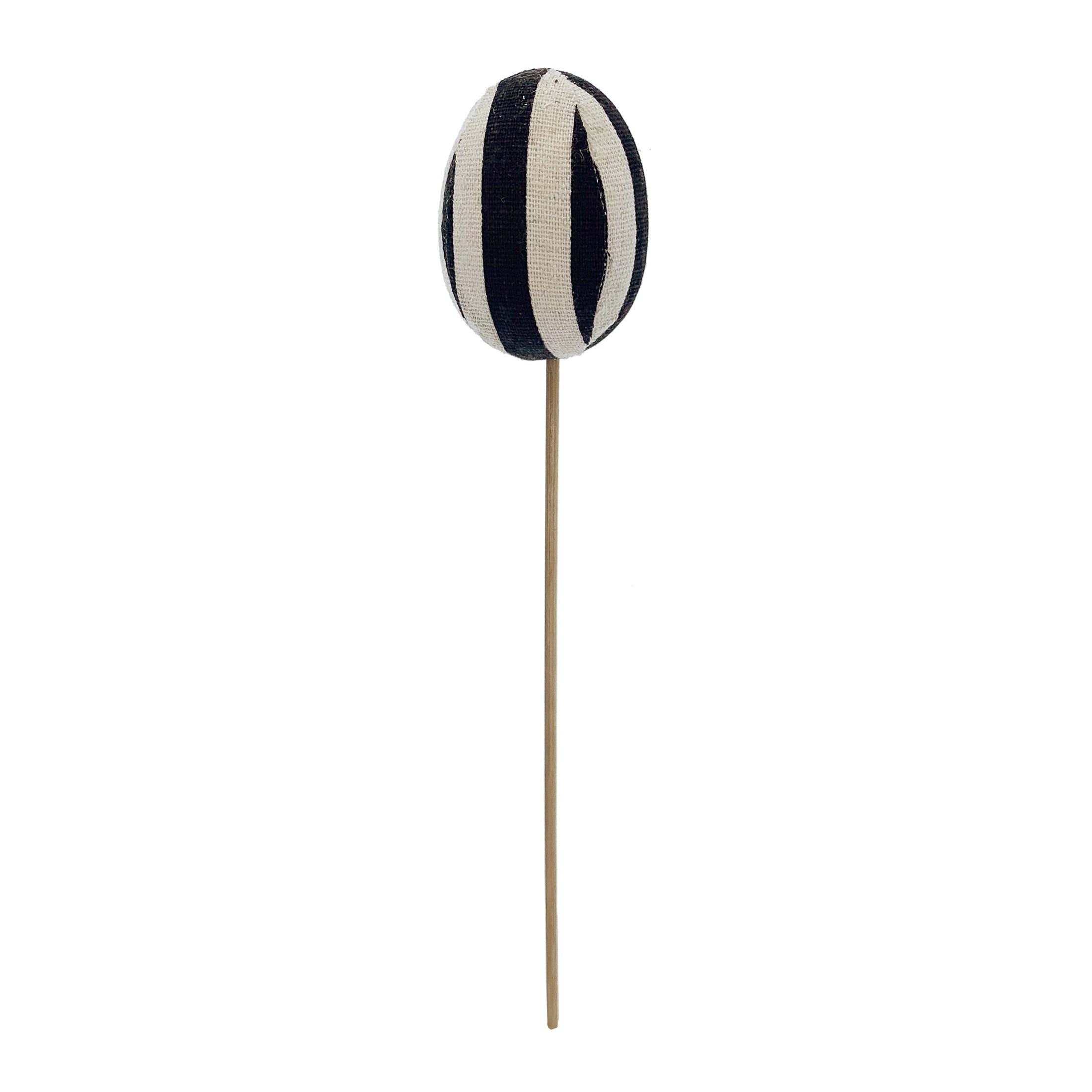 Way to Celebrate Easter Black & White Fabric Covered Egg Pick 10" Decoration Assortment