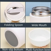 Tusjiain 20 oz White Stainless Steel Insulated Thermos