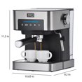 thumbnail image 2 of TRU 15-Bar Semi-Automatic Touch Screen Espresso Maker, Stainless Steel, 2 of 11