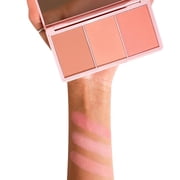 KimChi Chic Beauty Cheeky 3Some Blush Trio, 3 Powder Blush for Cheeks, Blendable Makeup Palette, 02 Apple Bottom Cheeks, 0.47 oz